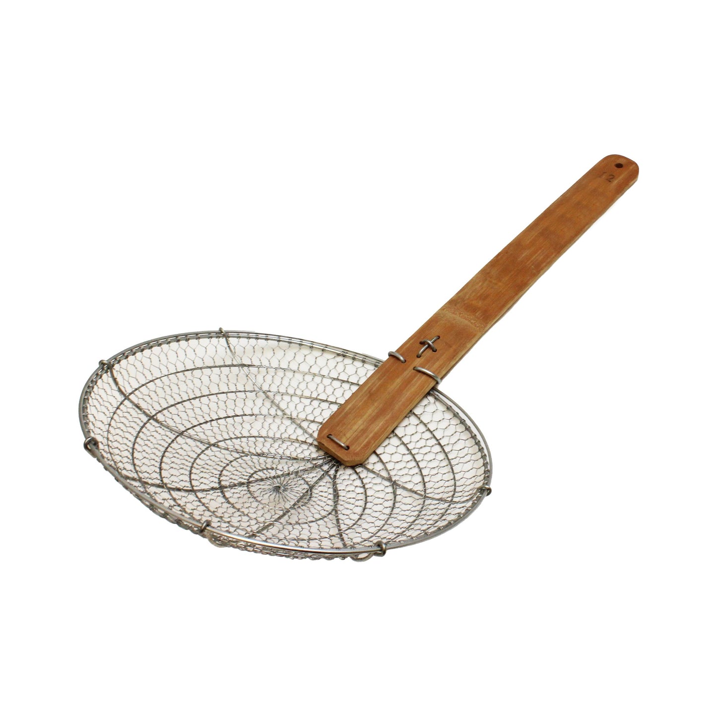 Coarse Mesh Skimmer Thunder Group - Bamboo Handle, Galvanized Steel