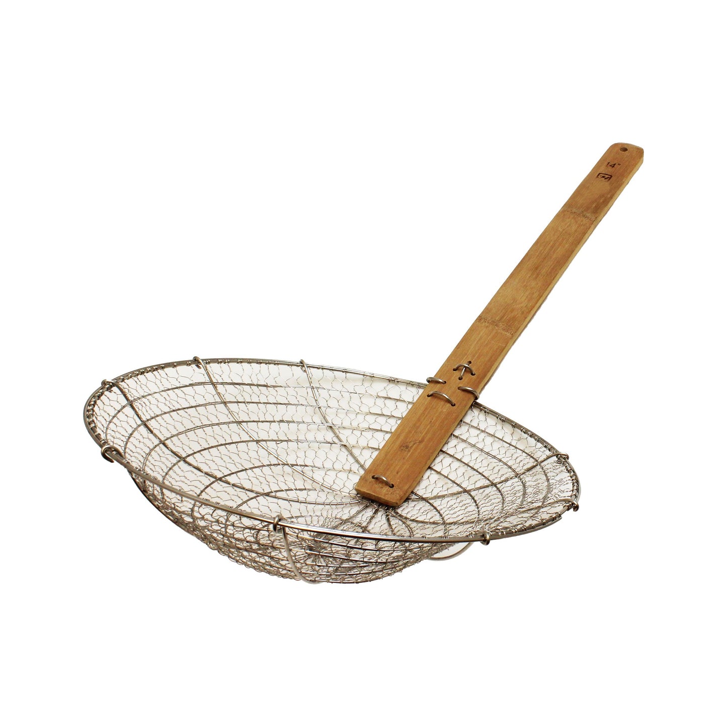 Coarse Mesh Skimmer Thunder Group - Bamboo Handle, Galvanized Steel
