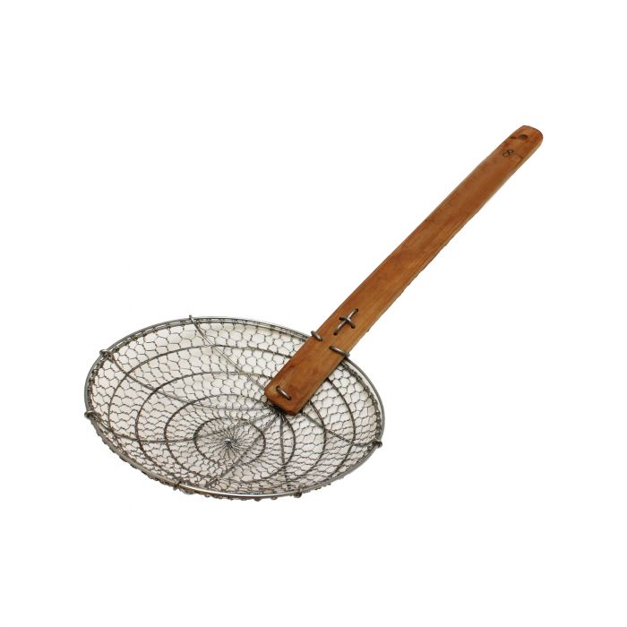 Fine Mesh Skimmer Thunder Group - Bamboo Handle, Galvanized Steel
