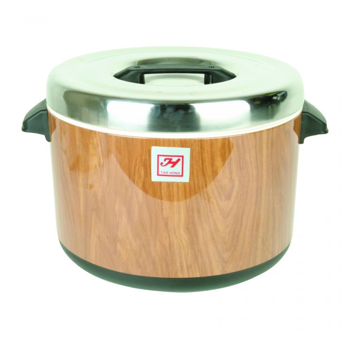 Insulated Sushi Rice Pot Thunder Group - Stainless Steel Liner, Woodgrain Exterior