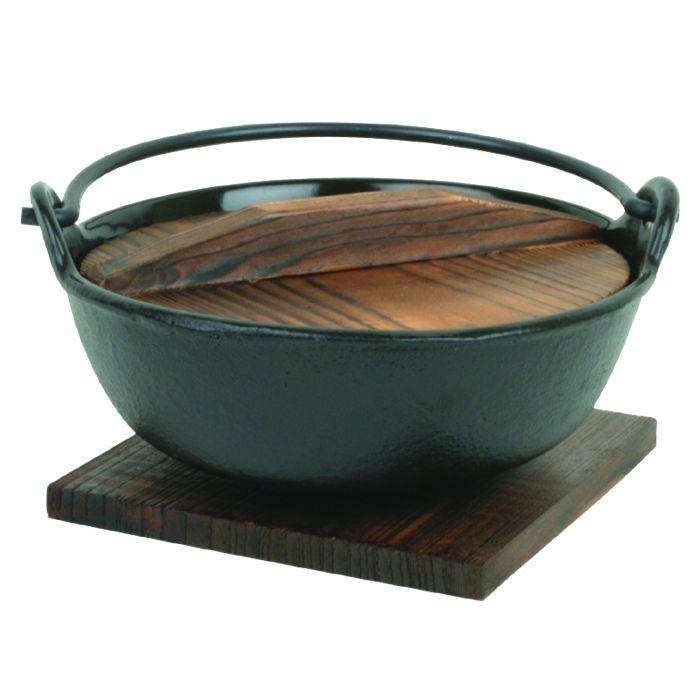 Japanese Noodle Bowl Thunder Group Round w/ Handle, Cast Iron