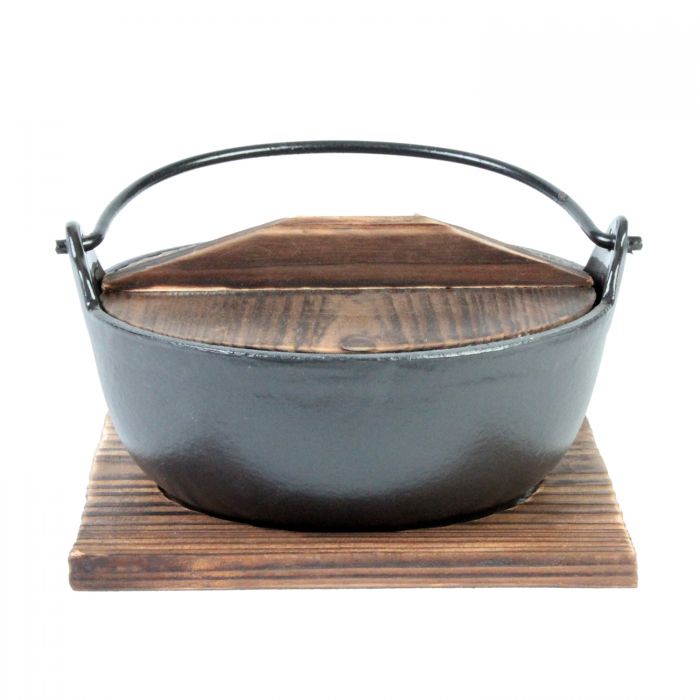Japanese Noodle Bowl Thunder Group Round w/ Handle, Cast Iron
