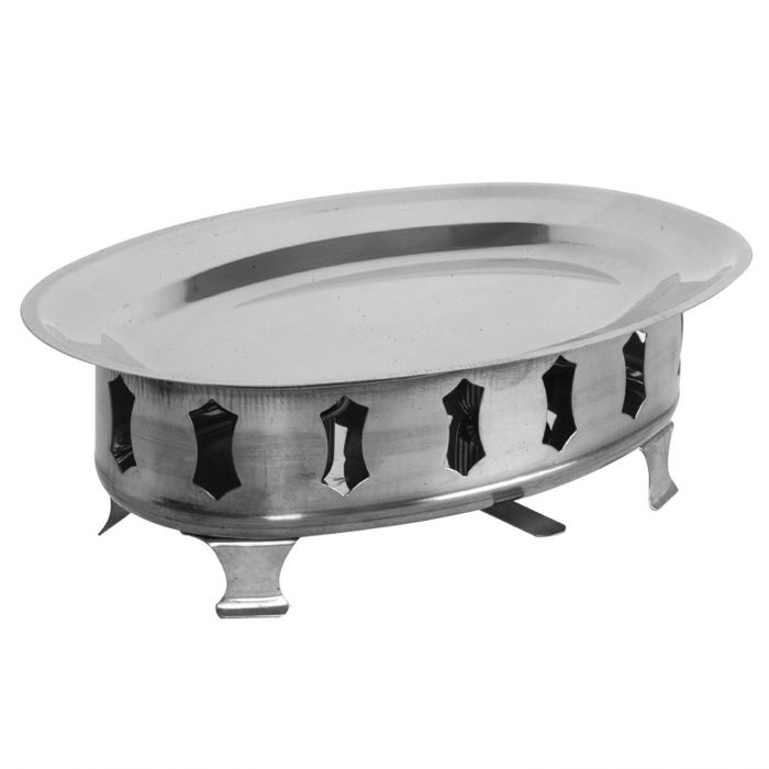Oval Fish Platter Thunder Group w/ Stand, Stainless Steel