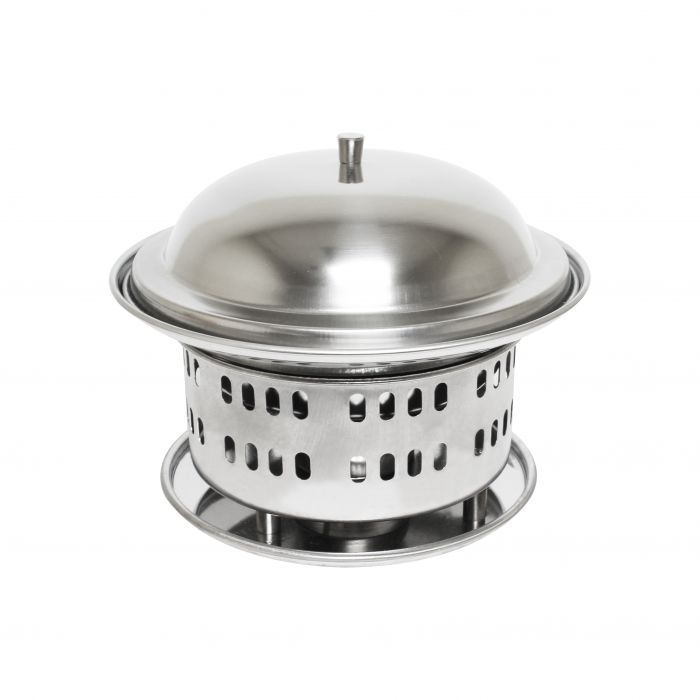 Wok Chafer Thunder Group SLFM001 7" Round, Stainless Steel