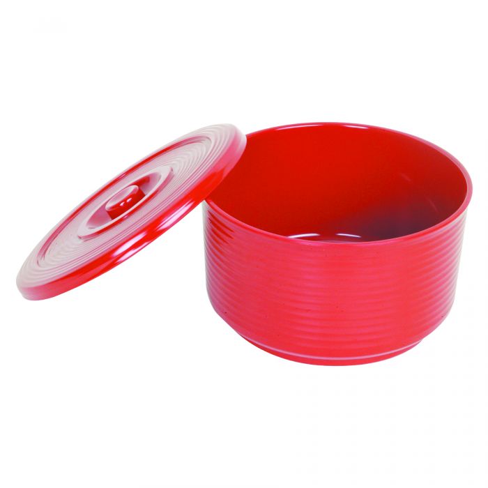 Rice Bowl Thunder Group P-222 72 oz w/ Cover - Plastic, Red