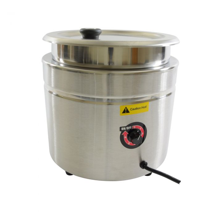 Soup Warmer Stainless Steel Thunder Group SEJ38000C 10 1/2 qt Countertop w/ Adjustable Temperature Controls, 120v