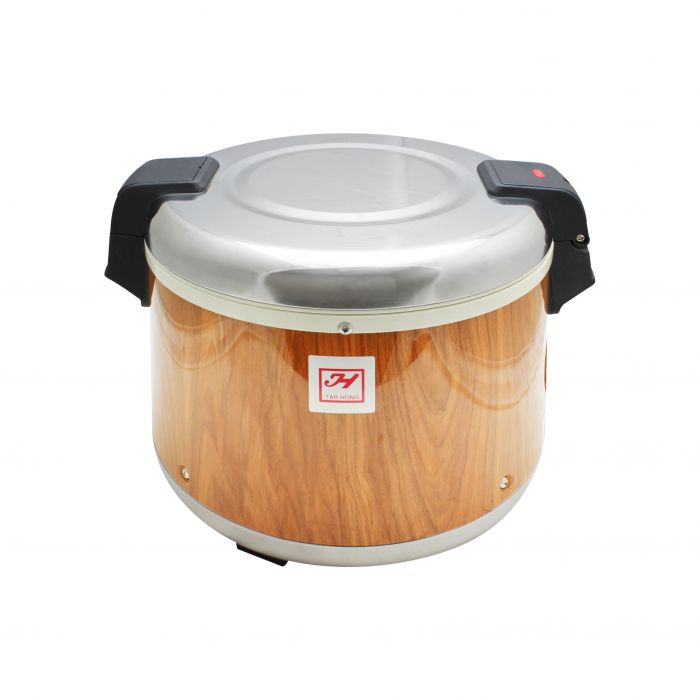 Thunder Group SEJ18000 Electric Rice Warmer 30 Cups 15-1/2" dia. x 11-1/2"H Wood Grain