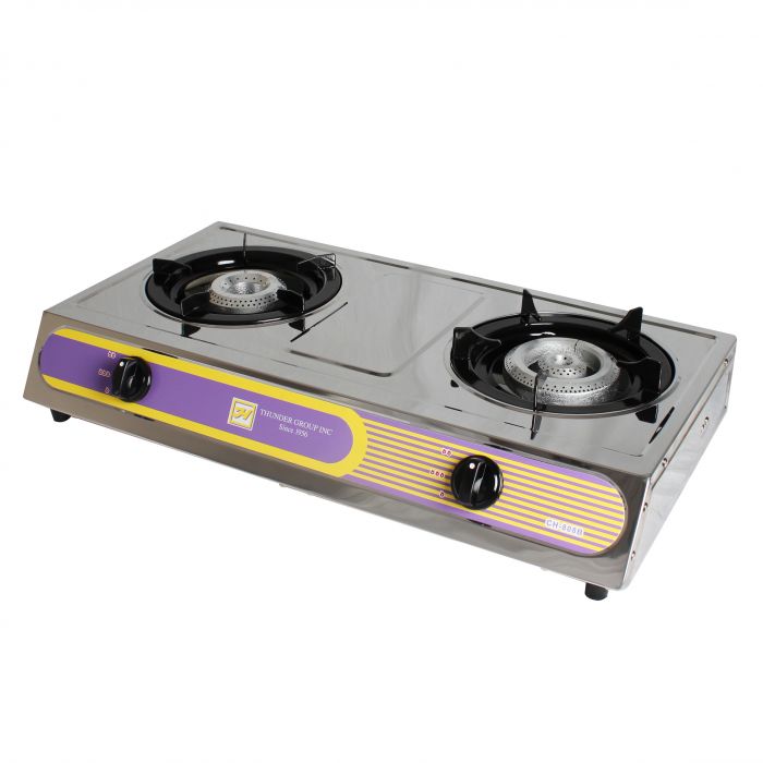 Double Burner Thunder Group SLST002 Liquid Propane Hotplate