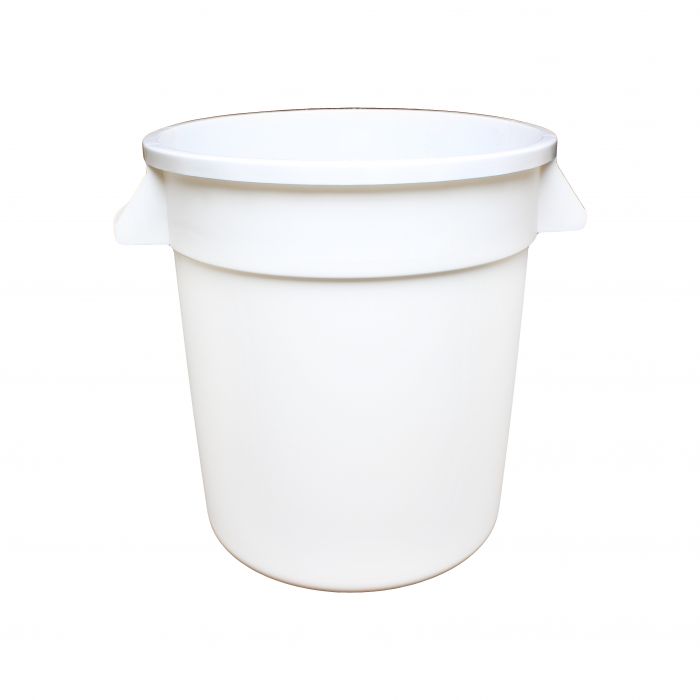 Round Trash Can Thunder Group White Plastic