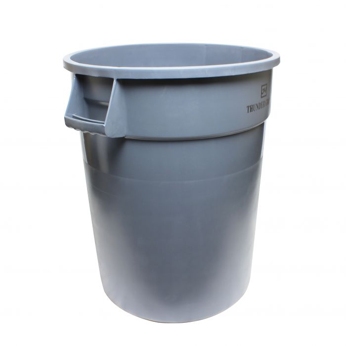 Round Trash Can Thunder Group Gray Plastic