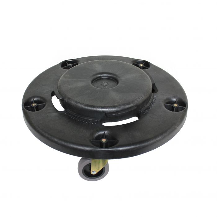 Trash Can Dolly Thunder Group PLTCD005 18" x 6" Black Plastic
