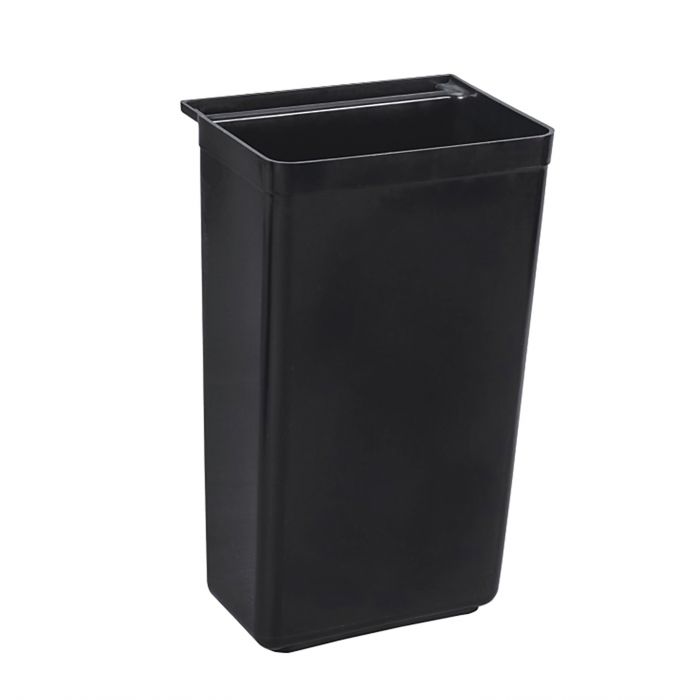 Trash Bin Thunder Group PLBC0013B 13" Black Plastic Bus Cart for PLBC3316 and PLBC4019