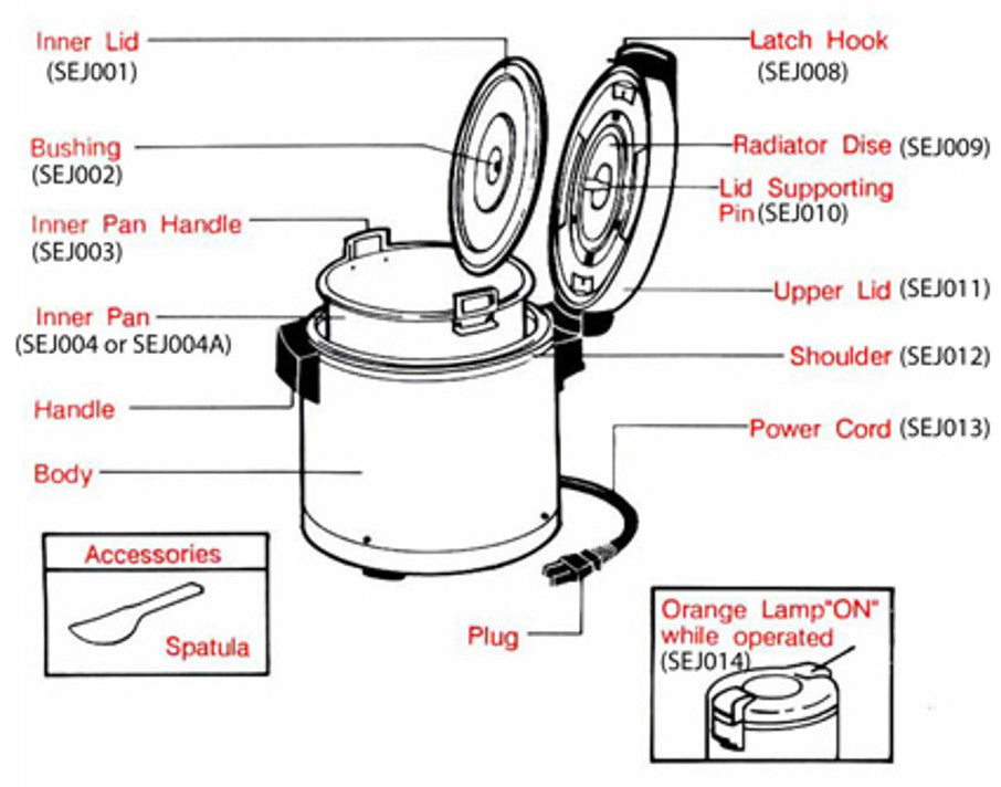 Thunder Group SEJ008 Rice Warmer Part- Upper Latch Hook