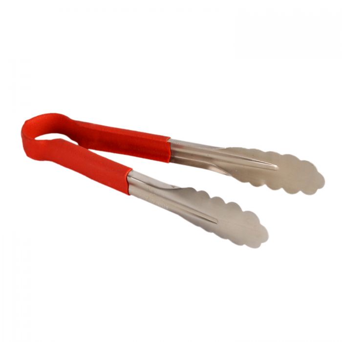 Utility Tongs Thunder Group Stainless Steel, Red