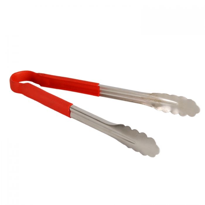 Utility Tongs Thunder Group Stainless Steel, Red