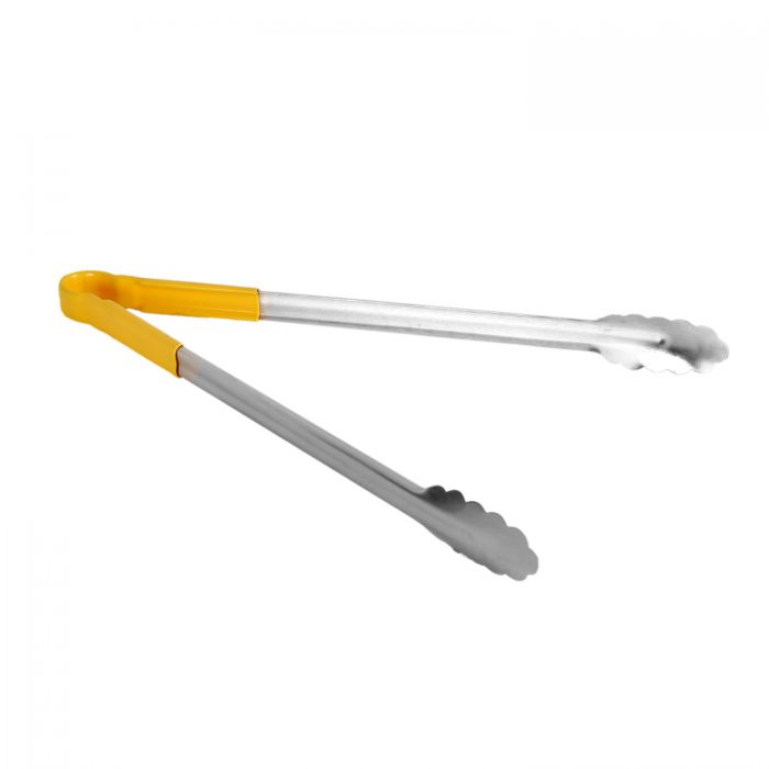 Utility Tongs Thunder Group SLTG1600Y 16" L Stainless Steel Extra Heavy Duty, Yellow