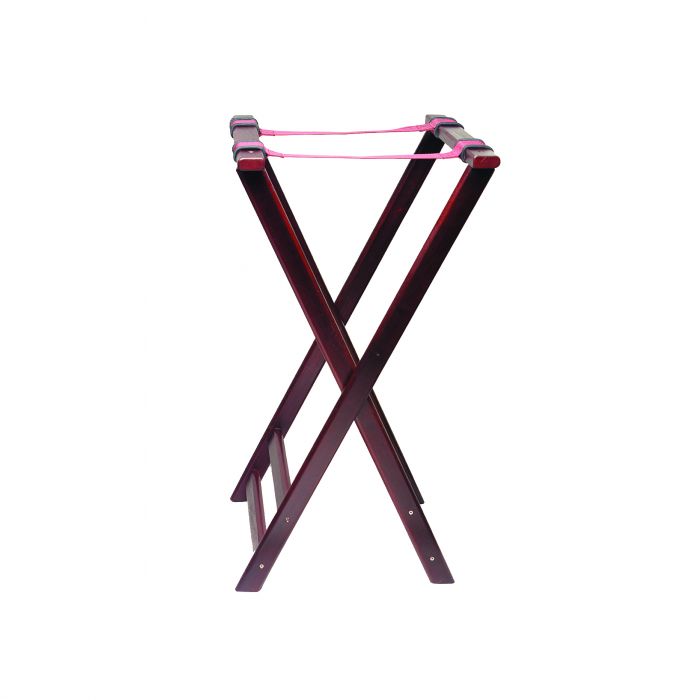 Folding Tray Stand Thunder Group WDTHTS032 33 1/2" - Acacia Wood, Mahogany