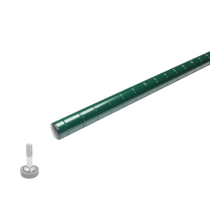 Shelving Post Thunder Group With Leveling Foot Green Epoxy Coated