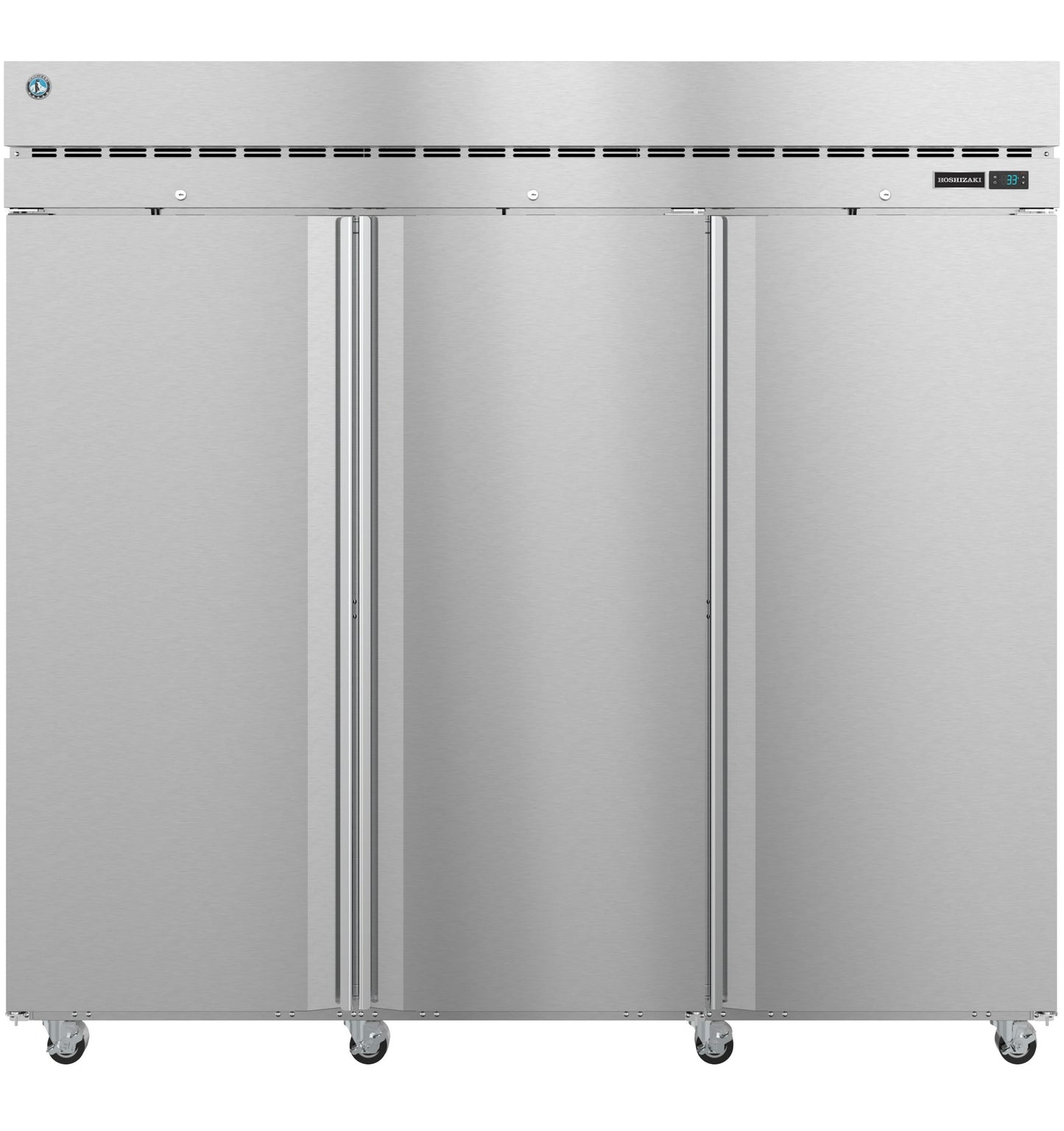 Three Section Reach In Refrigerator Hoshizaki R3A-FS Steelheart 82 1/2" (3) Right Hinge Solid Doors, 115v
