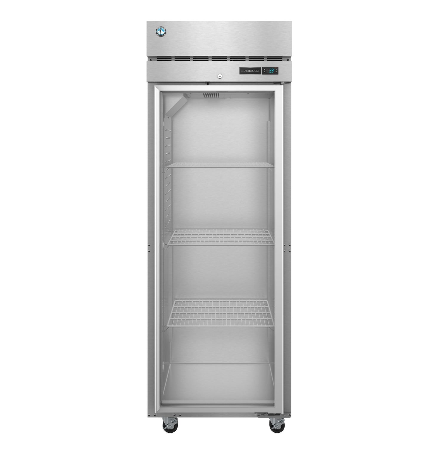 One Section Reach In Refrigerator Hoshizaki R1A-FG Steelheart 27 1/2" (1) Right Hinge Glass Door, 115v