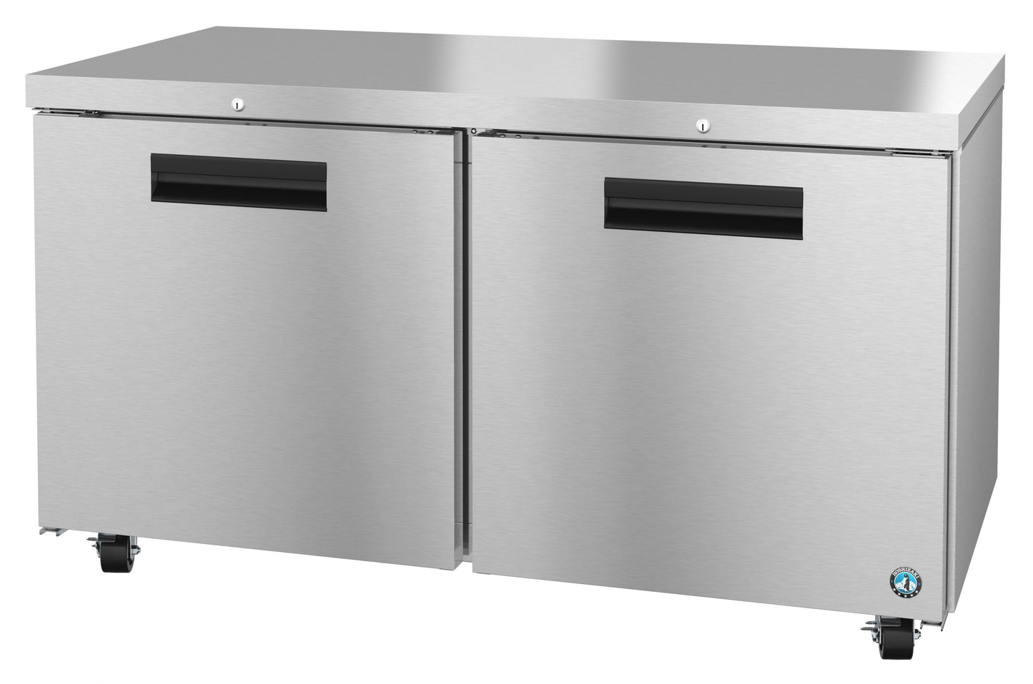 Undercounter Freezer Hoshizaki UF60B-01 SteelHeart 60" W w/ (2) Section & (2) Door with Lock, 115v