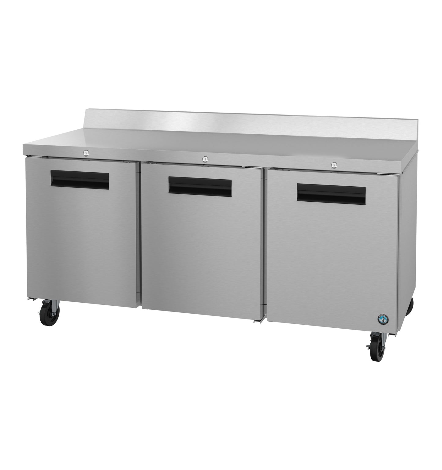 Worktop Refrigerator Hoshizaki SteelHeart WR72B-01 72" W w/ (3) Section & (3) Door with Lock, 115v
