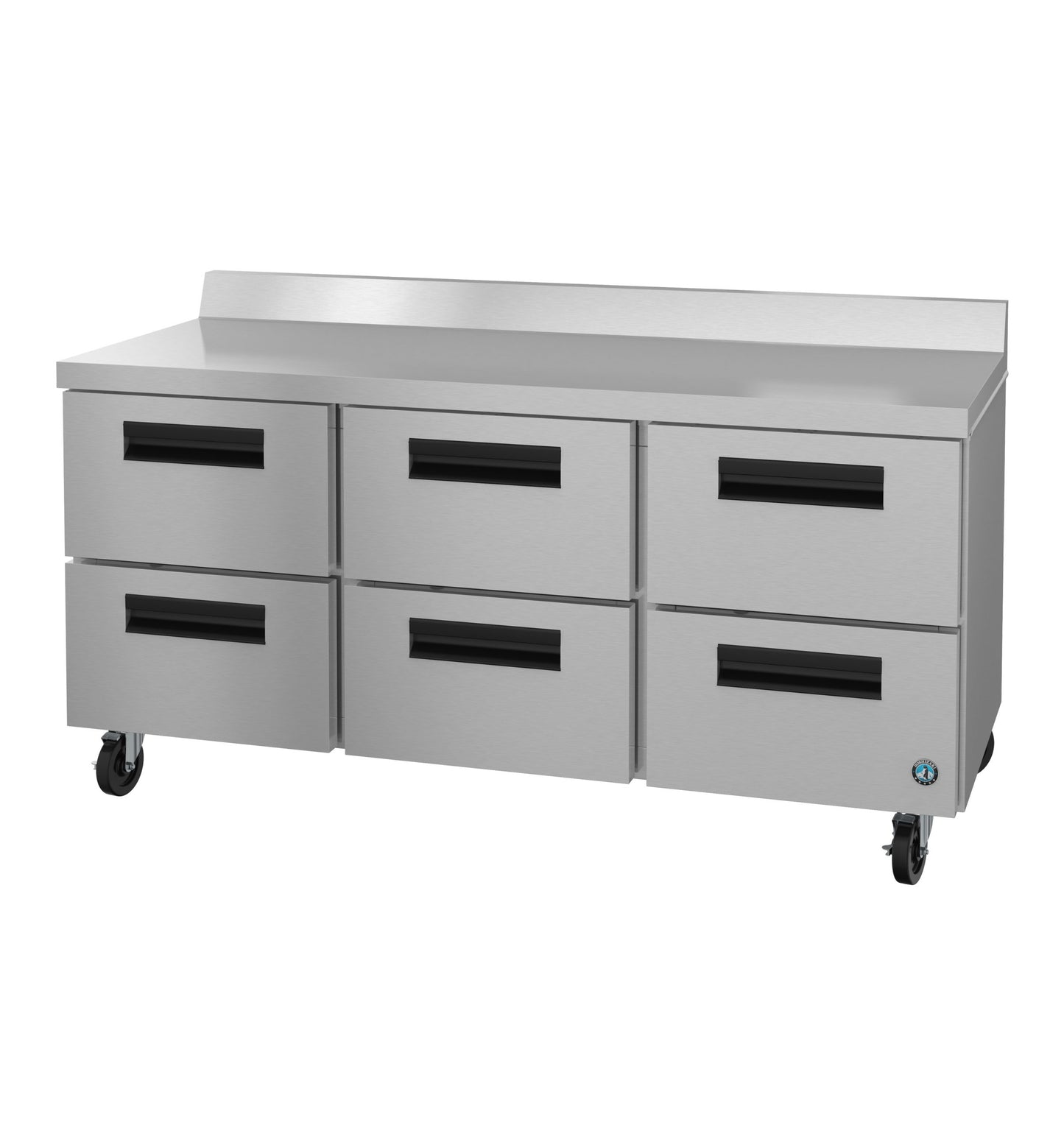 Worktop Refrigerator Hoshizaki WR72B-D6 SteelHeart 72" W w/ (3) Section & (6) Drawers, 115v