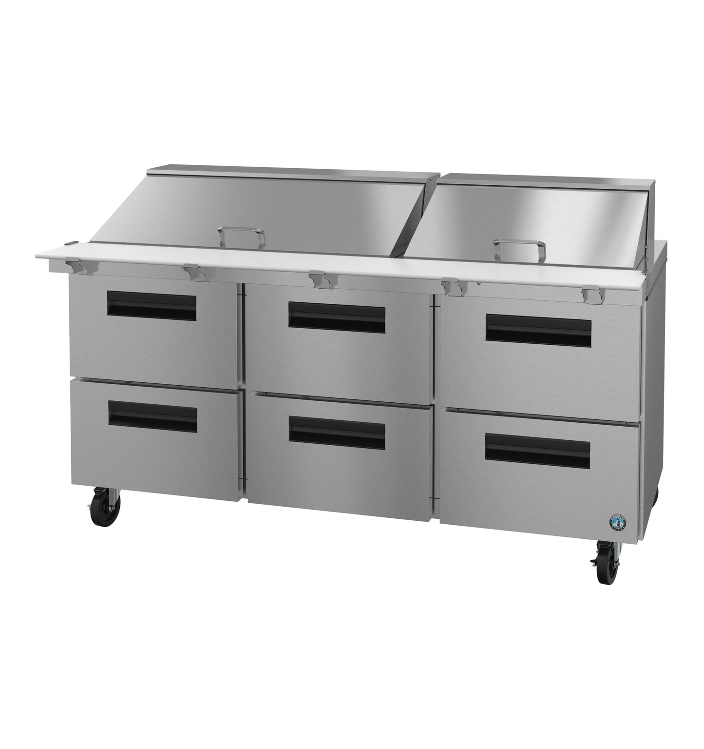 Mega Top Sandwich/Salad Prep Table Hoshizaki Steelheart SR72B-30MD6 72" W w/ Refrigerated Base, 115v