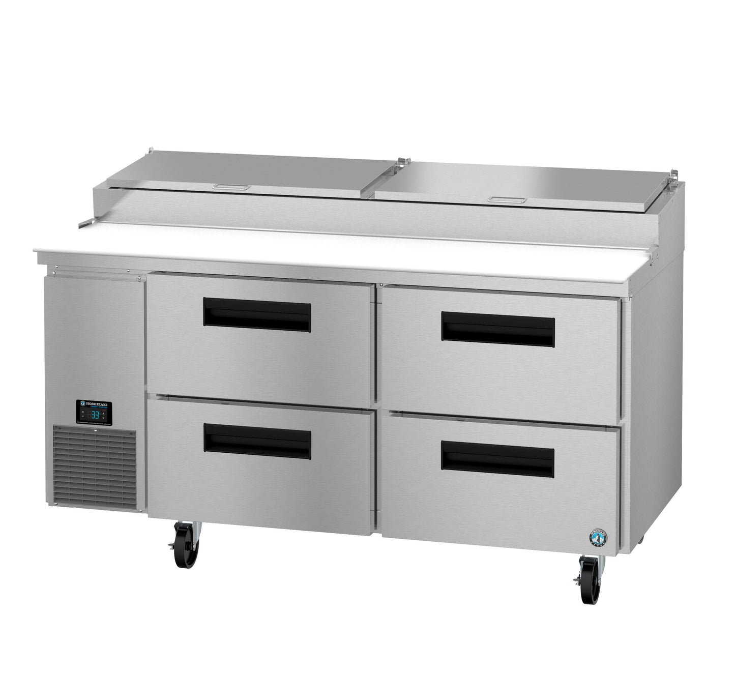 Pizza Prep Table Hoshizaki Steelheart PR67B-D4 67" W w/ Refrigerated Base, 115v