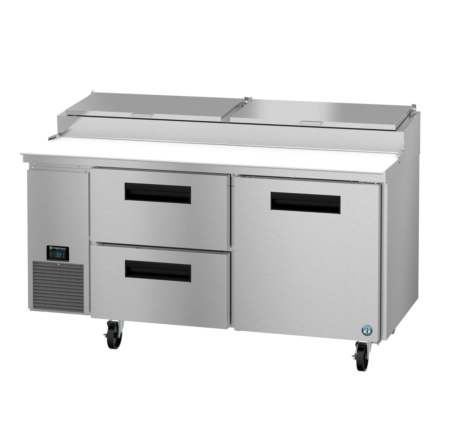 Pizza Prep Table Hoshizaki Steelheart PR67B-D2 67" W w/ Refrigerated Base, 115v