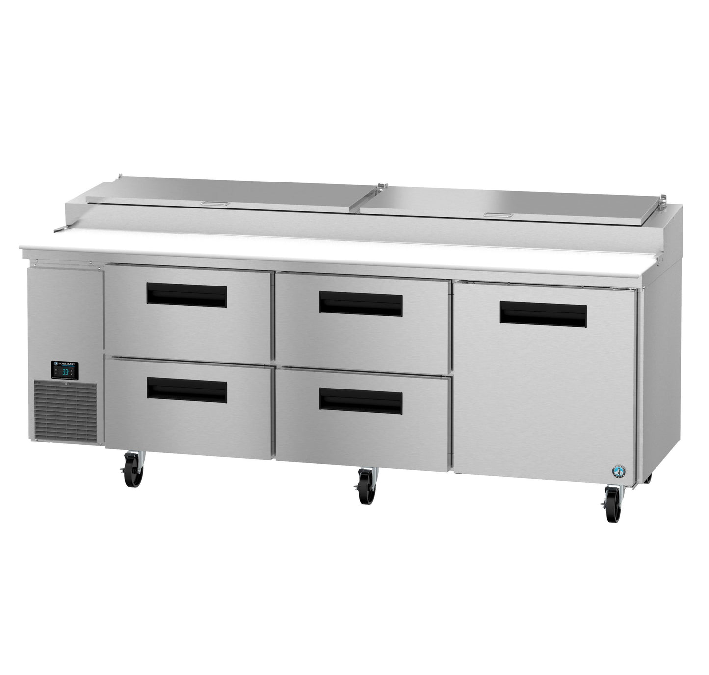 Pizza Prep Table Hoshizaki Steelheart PR93B-D4 93" W w/ Refrigerated Base, 115v