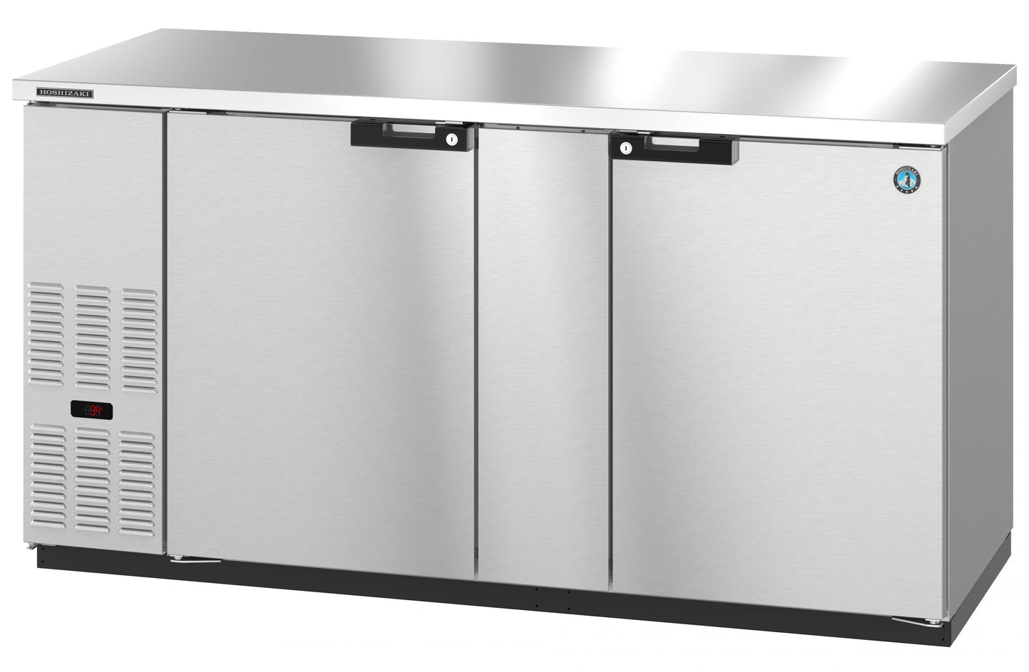 Bar Refrigerator Hoshizaki BB69-S 69" W - 2 Swinging Solid Doors, Stainless, 115v