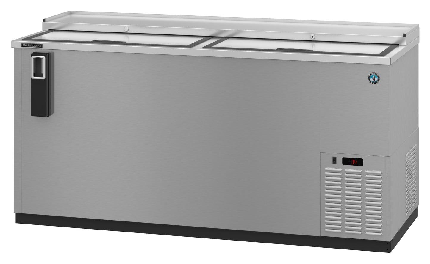 Bottle Cooler Hoshizaki CC65-S 65 1/2" W Stainless - Holds (890) 12 oz Bottles, Lid Locks, 115v