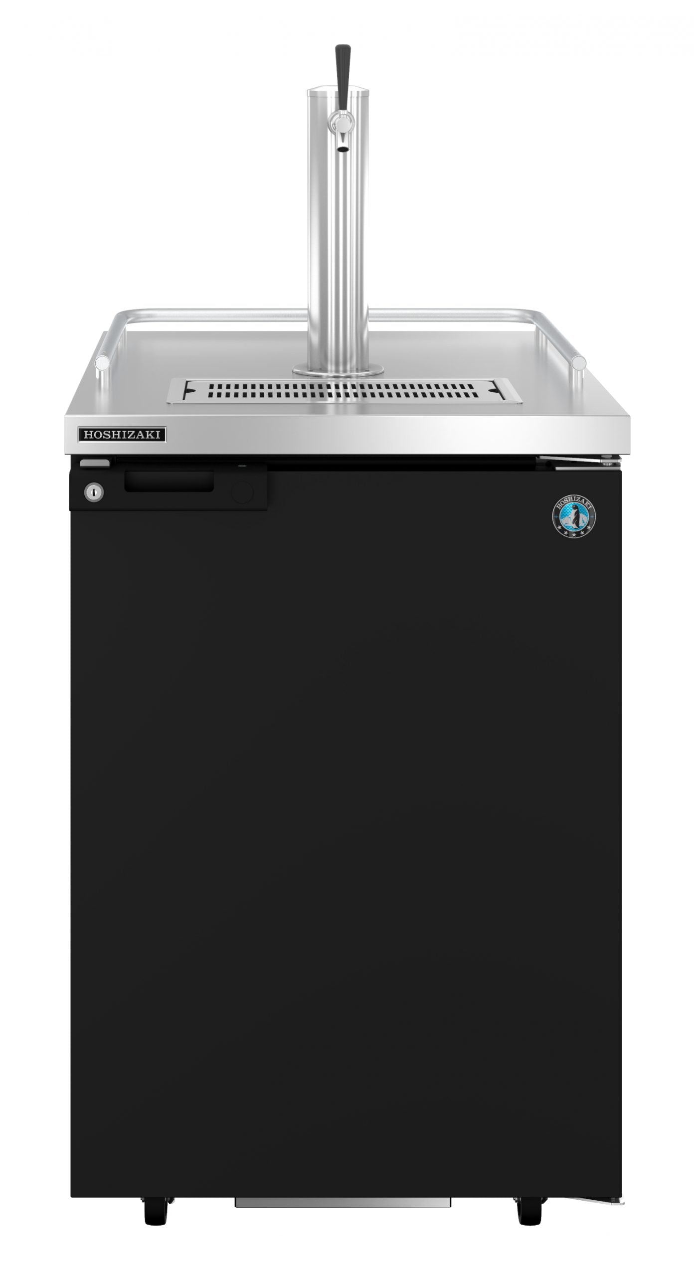 Kegerator Beer Dispenser Hoshizaki DD24 24 7/8" W w/ (1) Keg Capacity - (1) Column, Black, 115v
