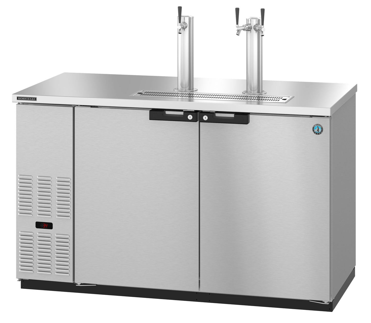 Kegerator Beer Dispenser Hoshizaki DD59-S 59 1/2" W w/ (2) Keg Capacity - (2) Column, Stainless, 115v