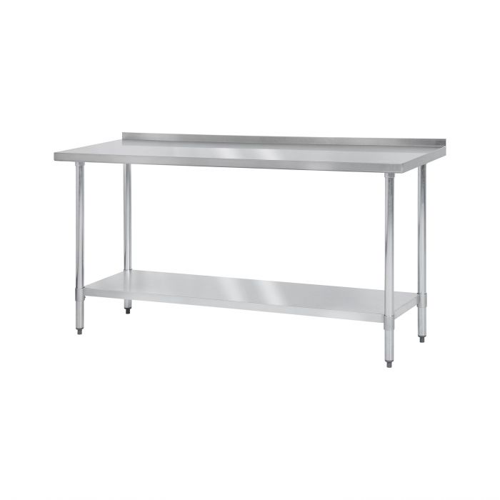 Work Table Flat Top Thunder Group Stainless Steel, Backsplash