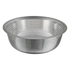 WINCO Chinese Style Colander, Quick Drain, Stainless Steel