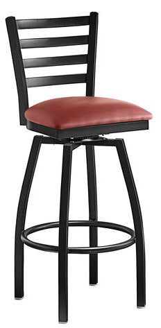 Metal Swivel Bar Stool with 2 1/2" Vinyl Padded Seat