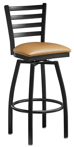 Metal Swivel Bar Stool with 2 1/2" Vinyl Padded Seat