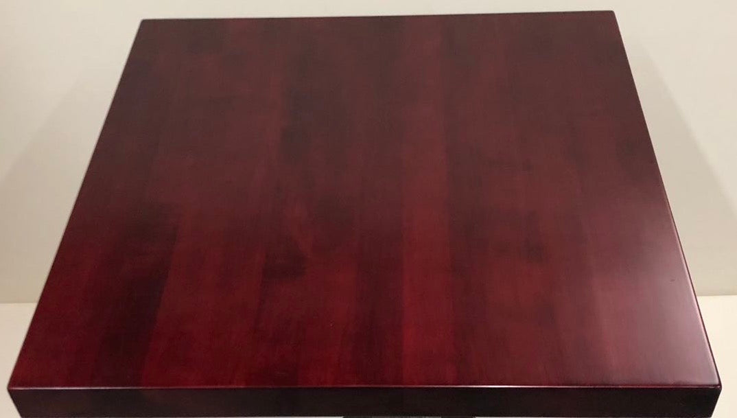 Metro Solid Beechwood Table Top 36" x 36" Square Mahogany Finish