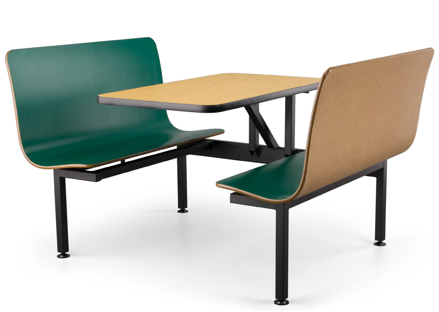 JC Contour Booth Seating 24" x 47" Table Top with 2 Benches