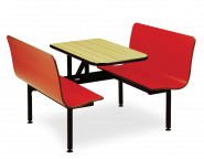 JC Contour Booth Seating 24" x 47" Table Top with 2 Benches
