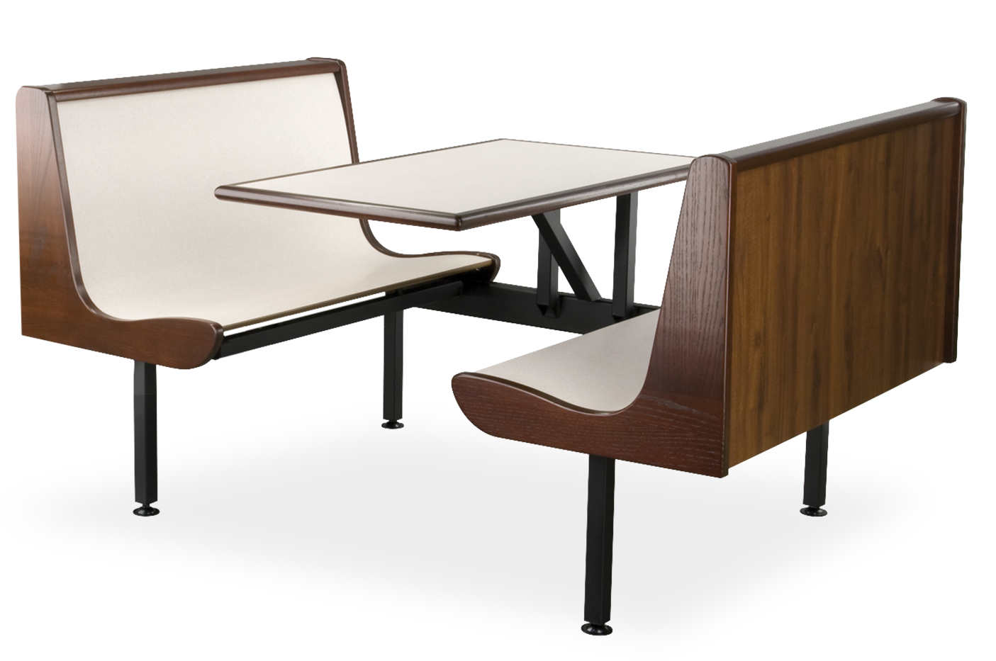 JC Contour Booth Seating 24" x 47" Table Top with 2 Benches