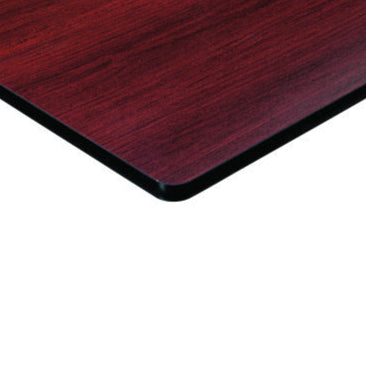 G&A T Series Laminate Reversible Table Top 30" x 48" Mahogany / Black
