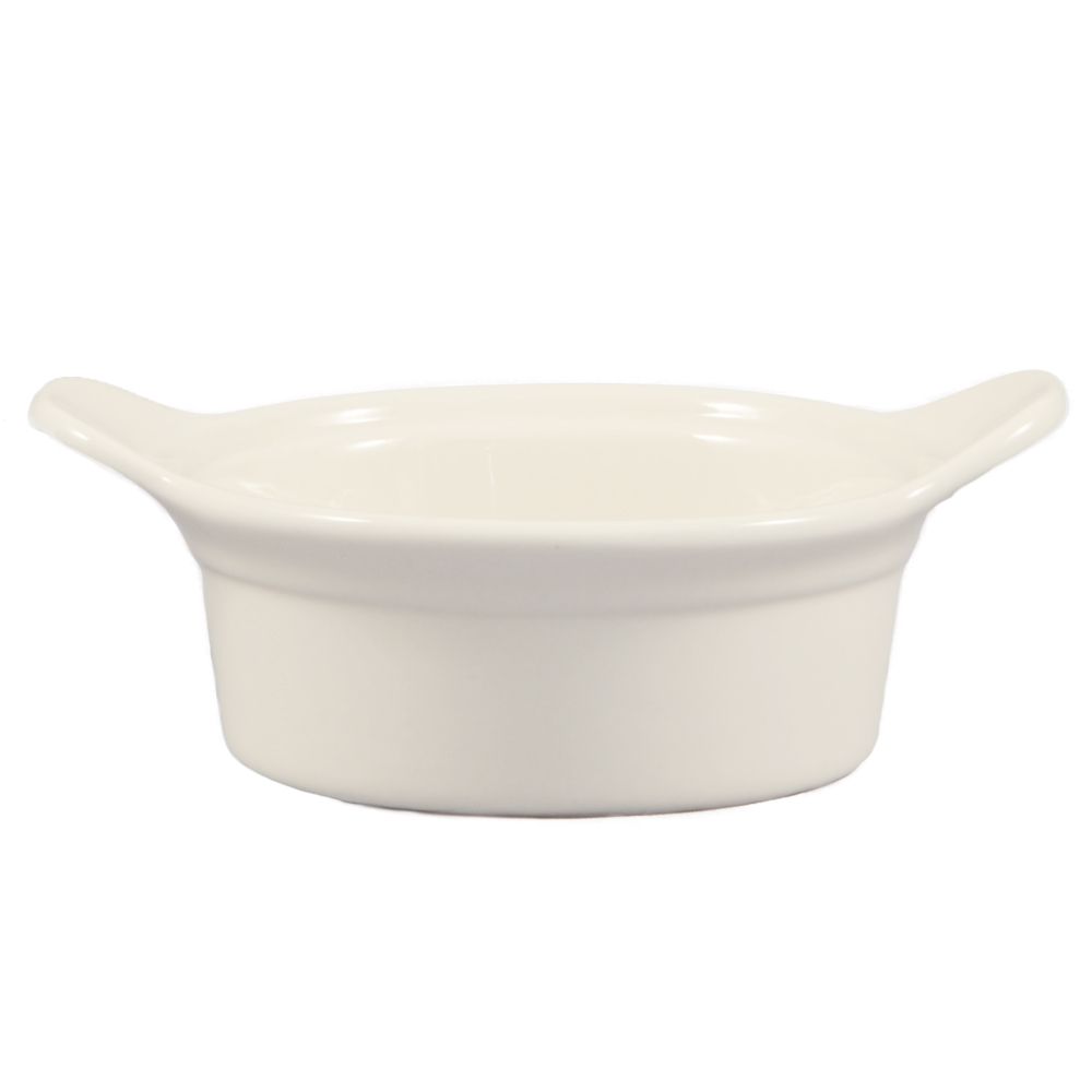 CAC CAS-22 15 oz. Oval, Porcelain Baking Dish, White - 24/Case