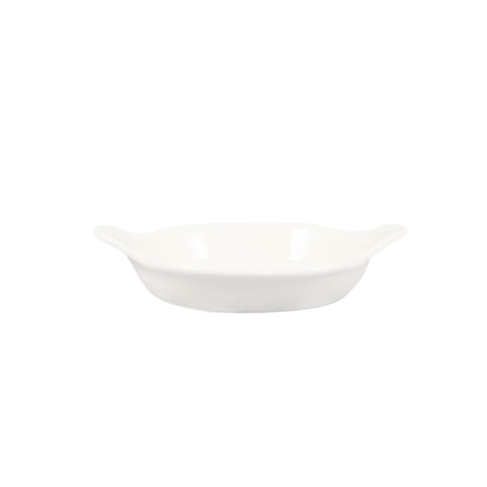 CAC Bone White Ceramic Oval Egg Dish