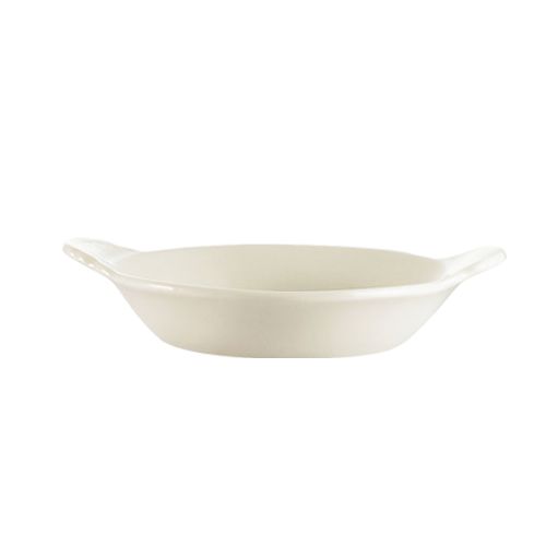 CAC Bone White Ceramic Oval Egg Dish