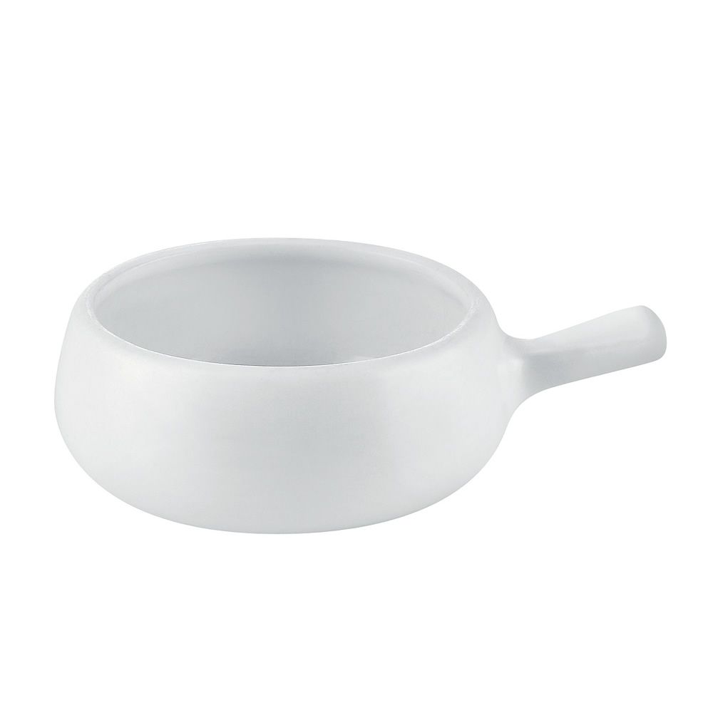 CAC OC-15-P 16 Oz. Super White Porcelain Onion Soup Crock / Bowl - 24/Case