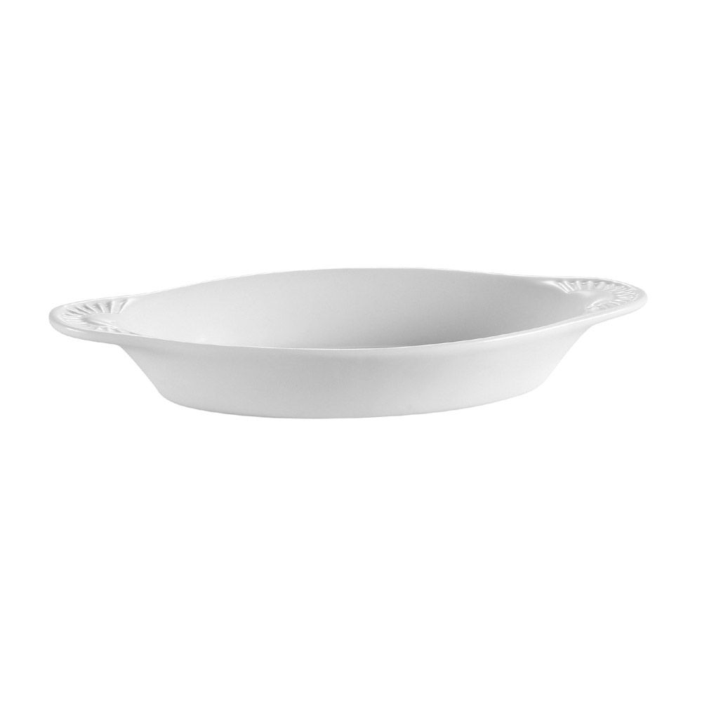 CAC Super White Oval Stoneware Rarebit