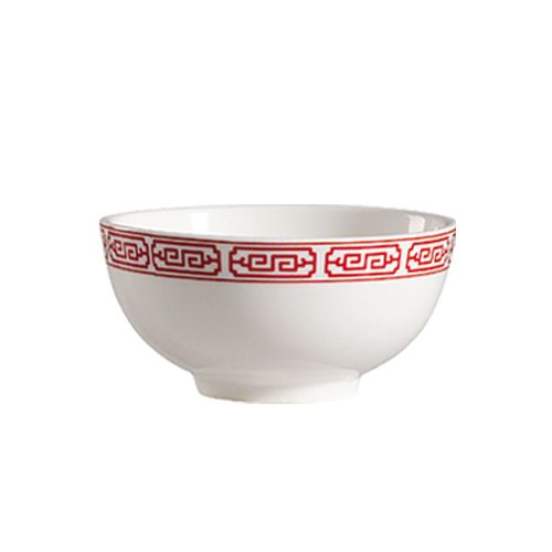 CAC Bone White Red Gate Rice Bowl